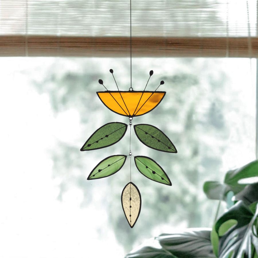 Yellow Stained Glass Flower